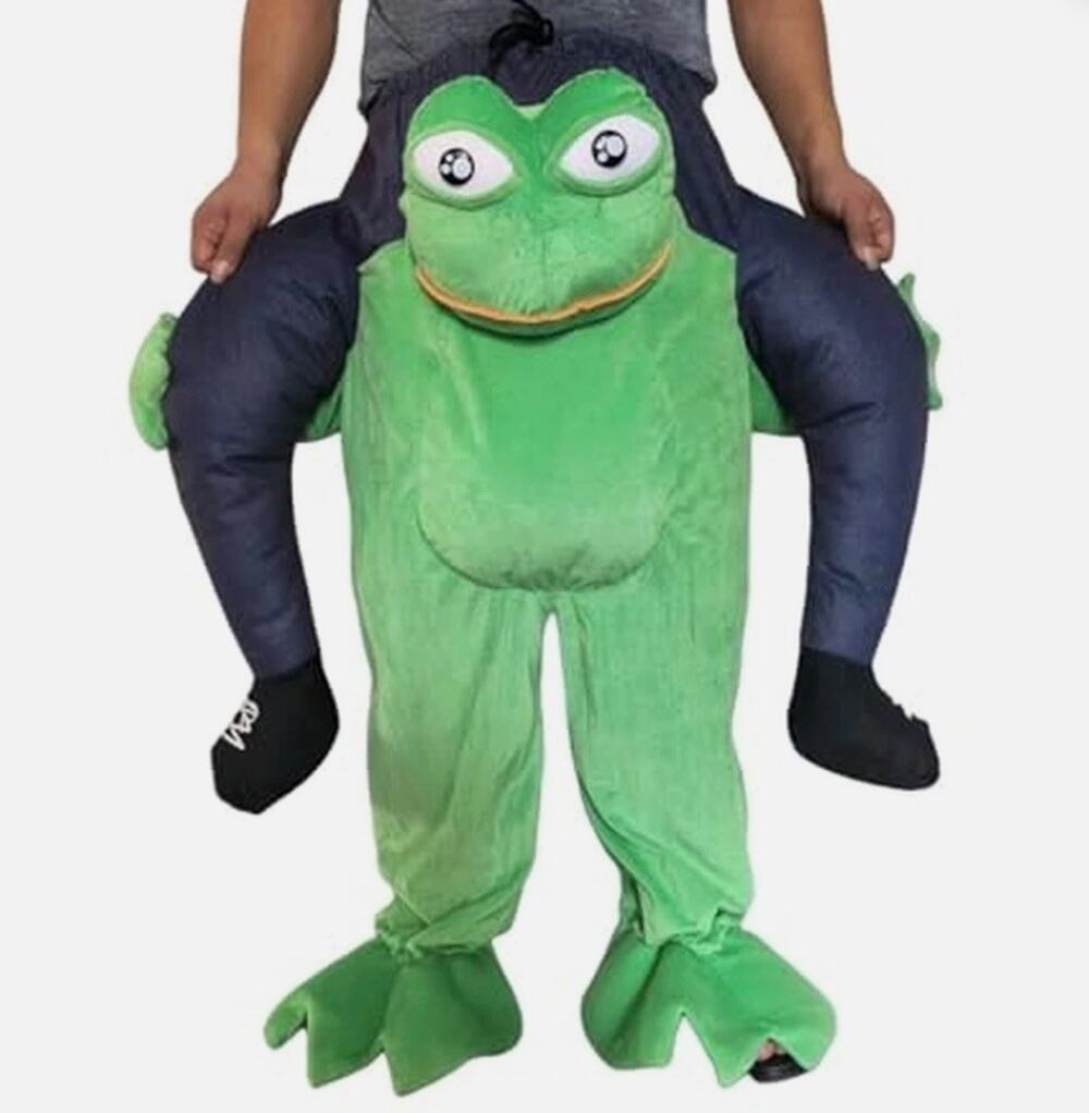 Ride On Frog Costume Green Frog Costume Halloween Adult One Size